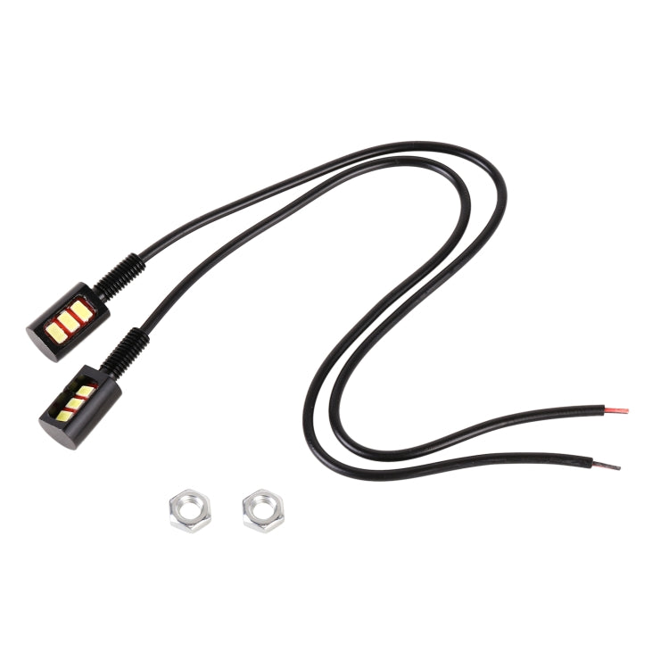 1 Paar DC12V 0.4W 3LEDs SMD-5630 Auto- / Motorrad-Kennzeichenleuchte, Kabellänge: 27cm, DC12V 0.4W