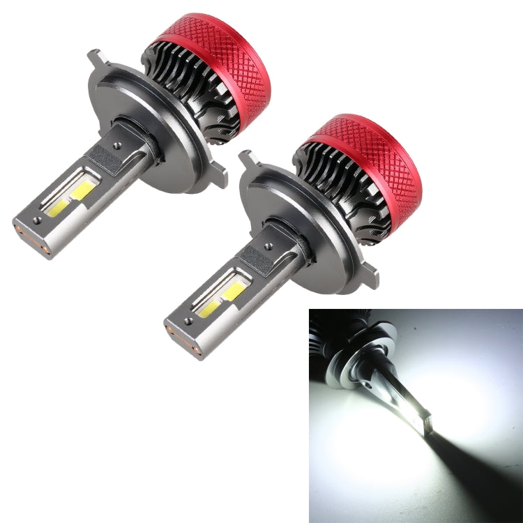 H4 LED Car Headlight Bulbs – 65W 6500LM 6000K (Pair)