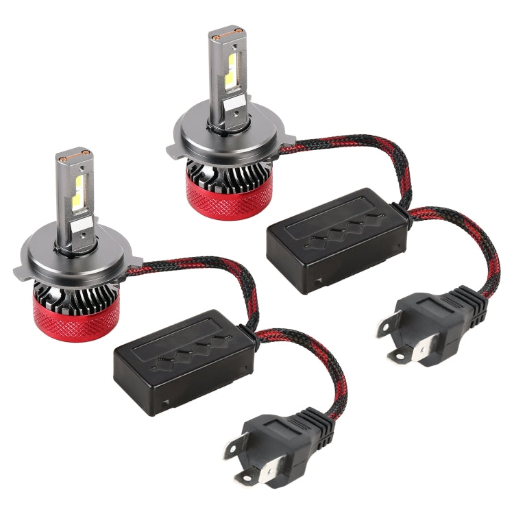 H4 LED Car Headlight Bulbs – 65W 6500LM 6000K (Pair)