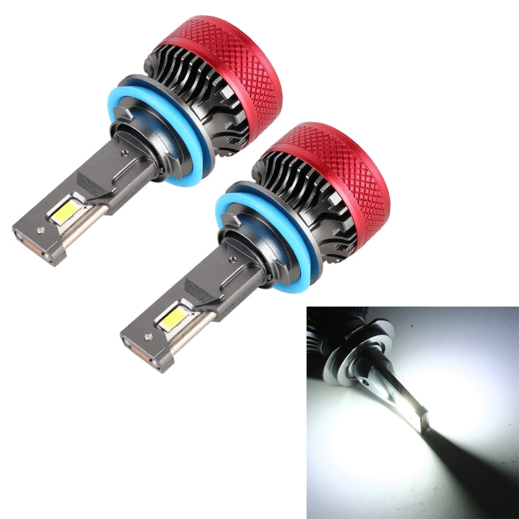 1 par H8 / H11 DC12V 65W 6000K 6500LM faros LED para automóvil, H8 / H11