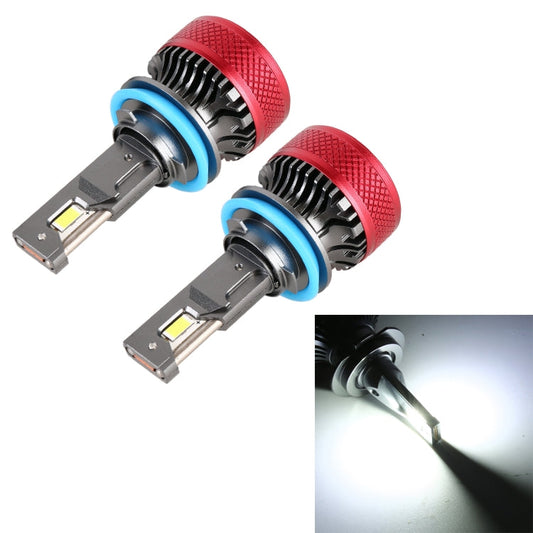1 par H8 / H11 DC12V 65W 6000K 6500LM faros LED para automóvil, H8 / H11