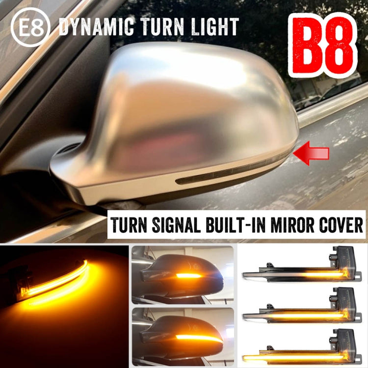 1 Paar Für Audi A4 B8 Auto Dynamische LED Blinker Rückspiegel Blinker Wasserblinker, Für Audi A4 B8