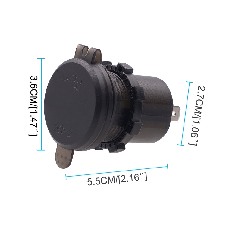 Universelles Auto-Dual-Port-USB-Ladegerät mit Steckdose, Adapter 4,2 A 5 V IP66 mit digitalem LED-Voltmeter + 60 cm Kabel, 4,2 A Voltmeter + 60 cm Kabel (grünes Licht), 4,2 A Voltmeter + 60 cm Kabel (rotes Licht)