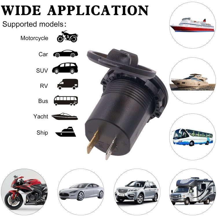 Universelles Auto-Dual-Port-USB-Ladegerät mit Steckdose, Adapter 4,2 A 5 V IP66 mit digitalem LED-Voltmeter + 60 cm Kabel, 4,2 A Voltmeter + 60 cm Kabel (grünes Licht), 4,2 A Voltmeter + 60 cm Kabel (rotes Licht)