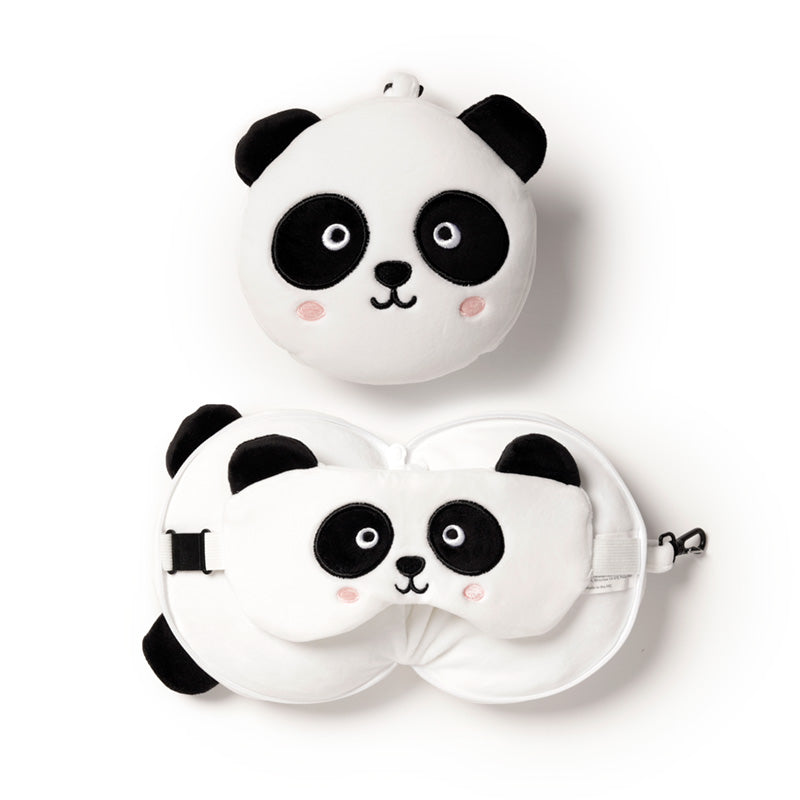 Relaxeazzz Panda Plush Travel Pillow & Eye Mask