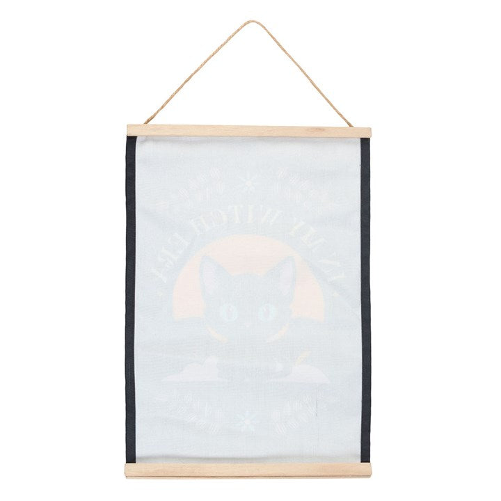 In My Witch Era Bat Cat Fabric Wall Hanging