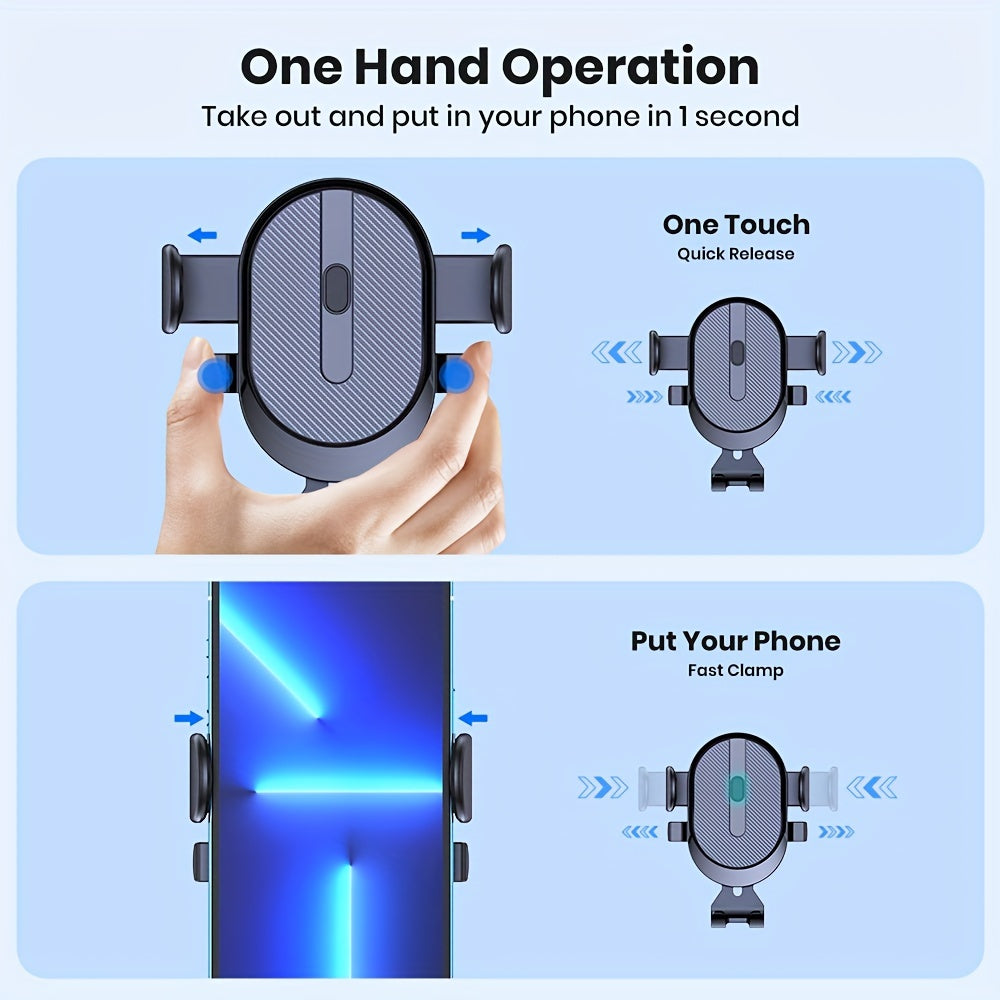 Car Phone Holder Mount - Auto-Locking Air Vent Clip for iPhone, Samsung & All Phones