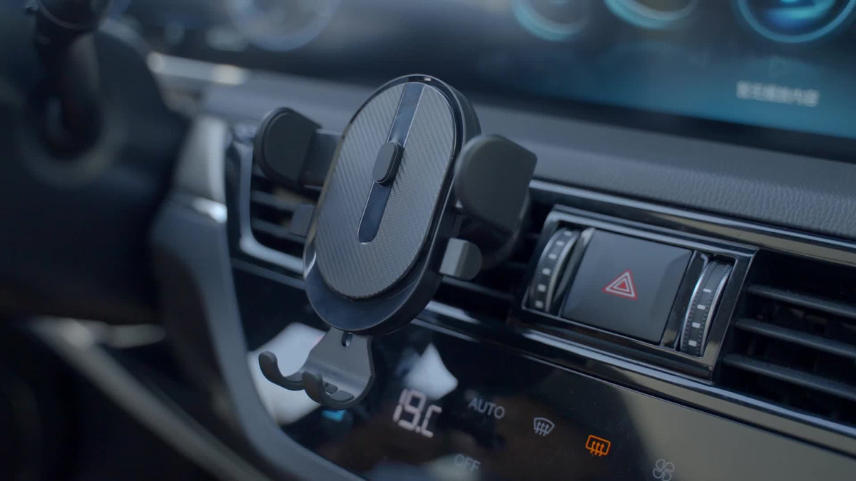 Car Phone Holder Mount - Auto-Locking Air Vent Clip for iPhone, Samsung & All Phones