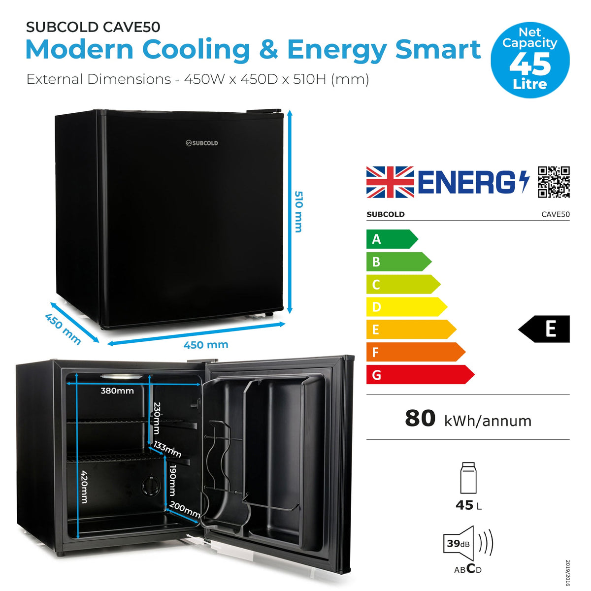 Subcold Cave50 Solid Door Beer Fridge