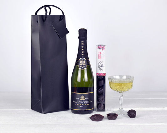 Champagner- und Pralinenkorb