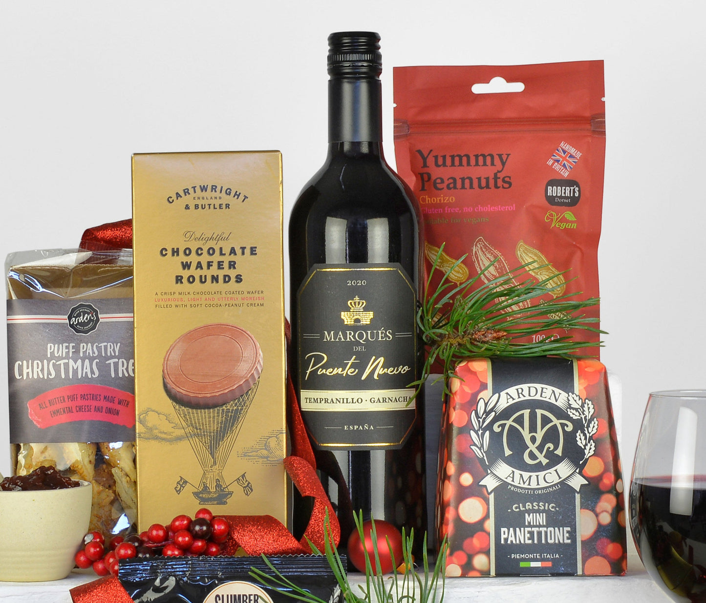 Geschenkbox Heiligabend – Präsentkorb mit festlichen Speisen und Weinen