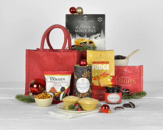 Weihnachtsleckereien Luxus-Geschenkkorb – Festlicher Präsentkorb