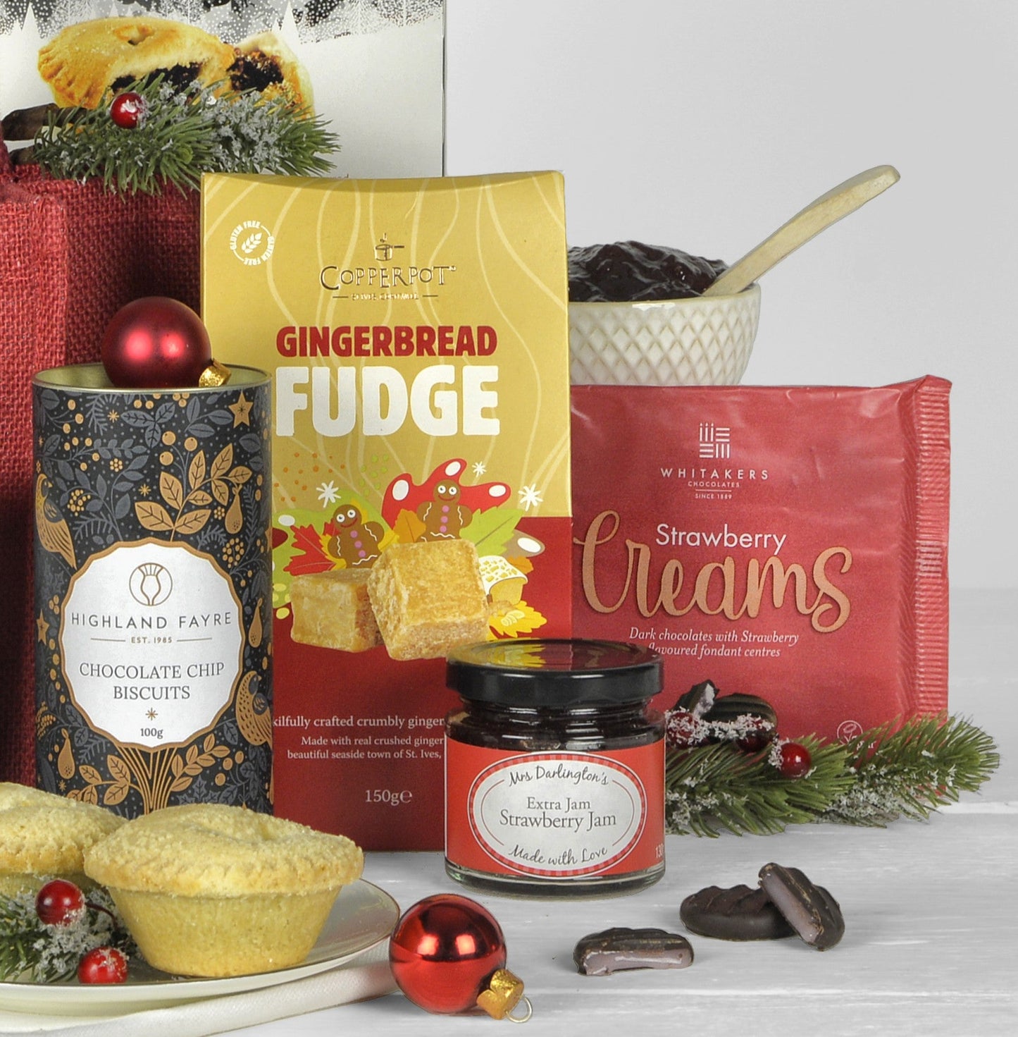 Weihnachtsleckereien Luxus-Geschenkkorb – Festlicher Präsentkorb