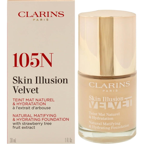 Clarins Skin Illusion Velvet Foundation 30ml - 105N