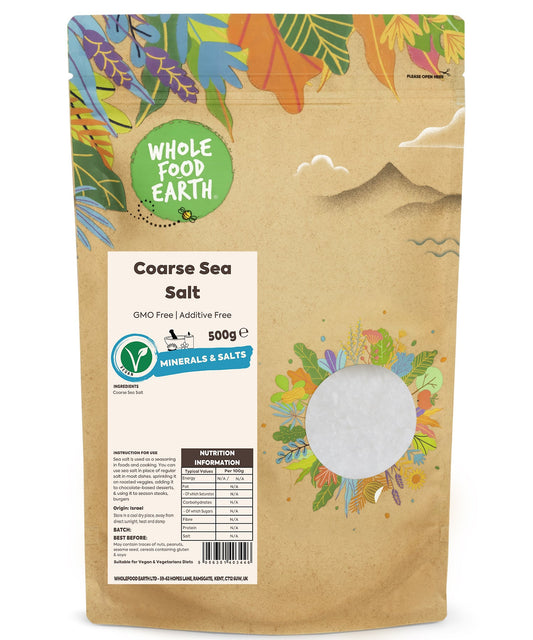 Coarse Sea Salt | Unrefined, Mineral-Rich & Vegan | Whole Food Earth®