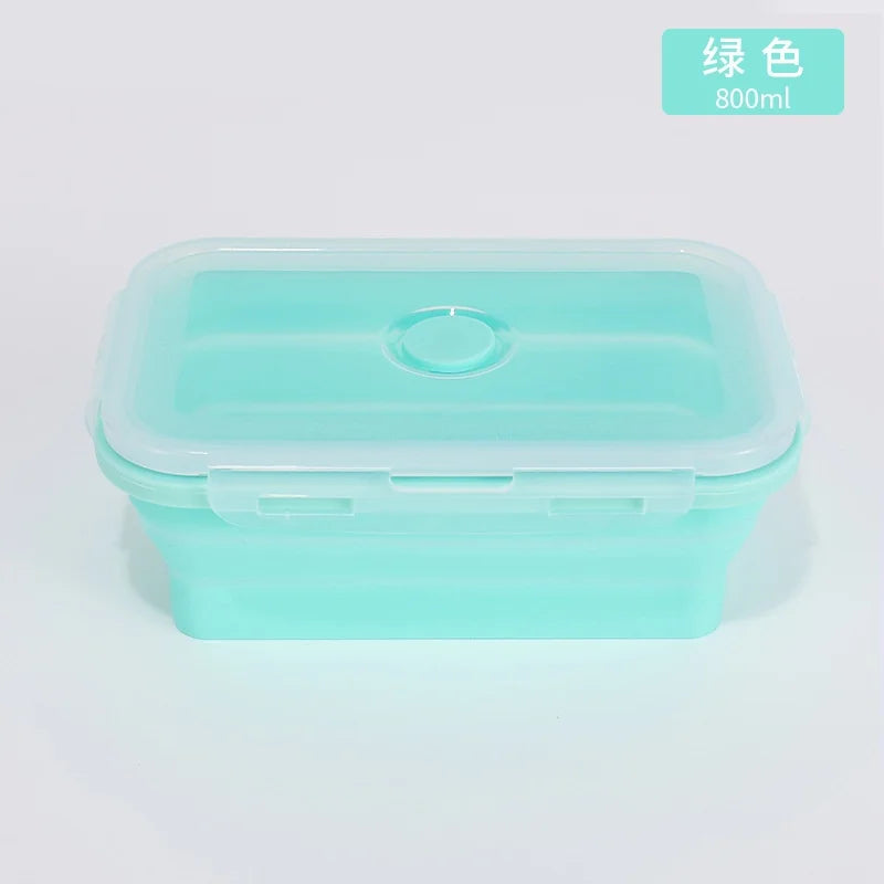 Collapsible Silicone Food Storage Containers with Lids & Vents - Kitchen Meal Prep Container Set