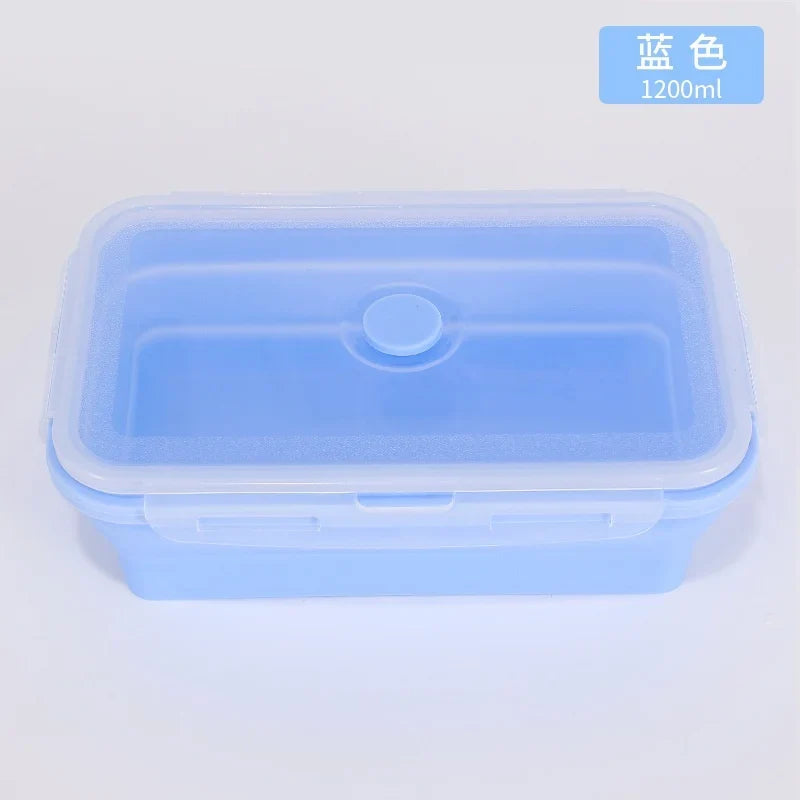 Collapsible Silicone Food Storage Containers with Lids & Vents - Kitchen Meal Prep Container Set