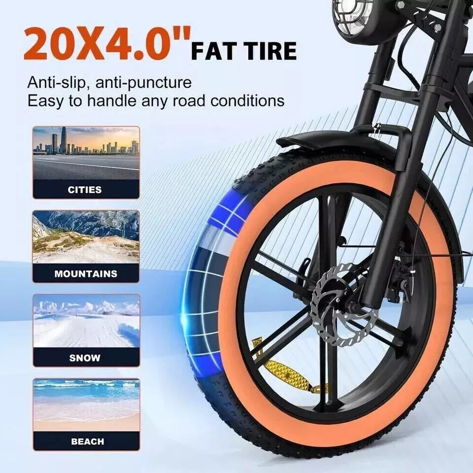 Colorway BK29 Electric Bike – 250W Motor | 48V 15Ah Battery | Fat Tyre E-Bike