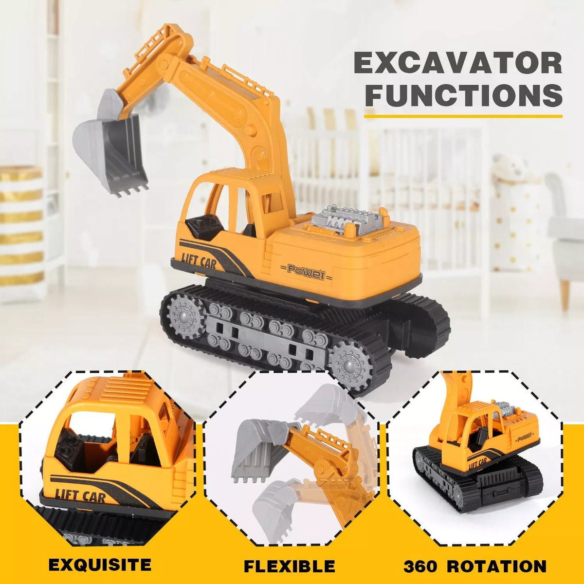 Construction Vehicle Toy 38 Piece Set Large Play Mat 11 Trucks Kids Gift Toys
