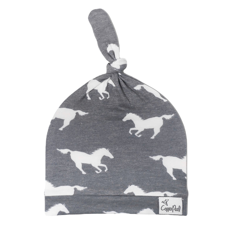 Copper Pearl Top Knot Baby Hat – Colt | Newborn to 4 Months