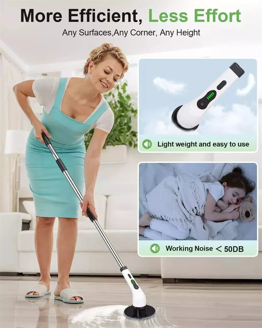 9-in-1 Electric Spin Scrubber Handheld Cleaning Brush – Cordless Power Scrubber