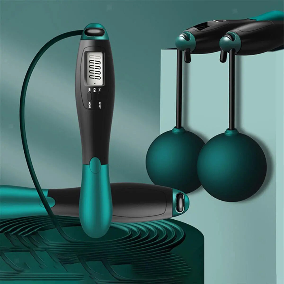 Cordless Jump Rope Ropeless Skipping Rope with Digital Counter Home Fitness
