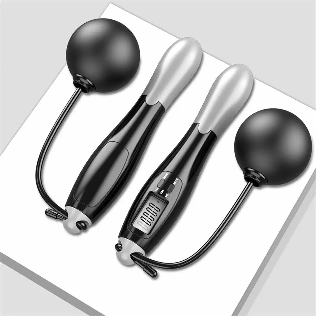 Cordless Jump Rope Ropeless Skipping Rope with Digital Counter Home Fitness