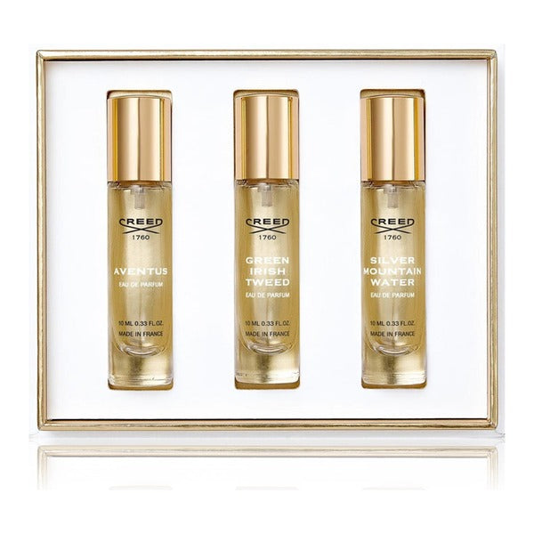 Creed Men's Gift Set | Aventus + Green Irish Tweed + Silver Mountain Water | 3 x 10ml EDP