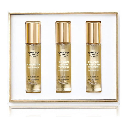 Creed Men's Gift Set | Aventus + Green Irish Tweed + Silver Mountain Water | 3 x 10ml EDP