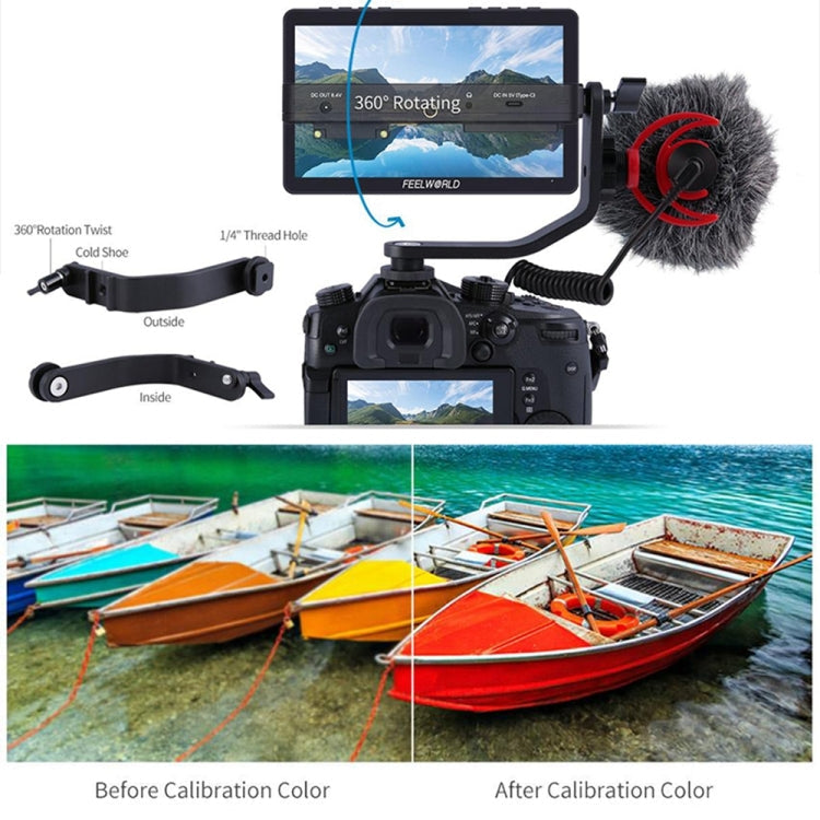 FEELWORLD F5 Pro V4 6" Touch Screen Field Monitor | 4K HDMI | 3D LUT | Tilt Arm
