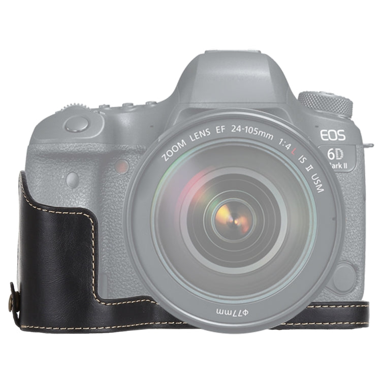 PU Leather Camera Half Case with ¼" Tripod Thread – Canon EOS 6D / 6D Mark II