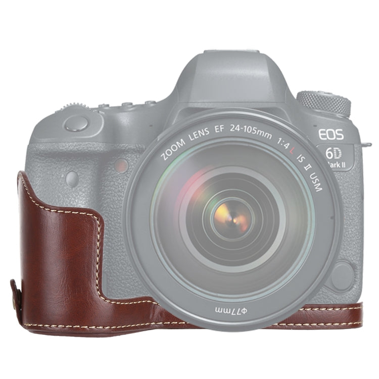 PU Leather Camera Half Case with ¼" Tripod Thread – Canon EOS 6D / 6D Mark II