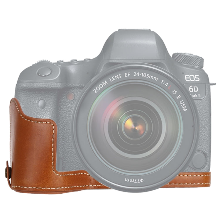 PU Leather Camera Half Case with ¼" Tripod Thread – Canon EOS 6D / 6D Mark II