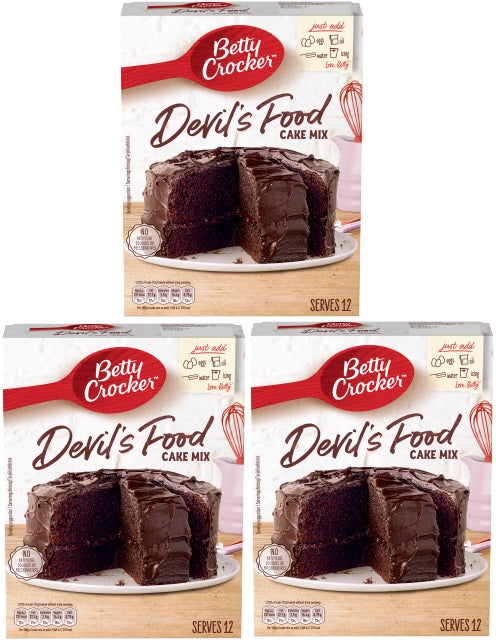 3 x Preparado para Pastel Sabor Chocolate Diablo Betty Crocker 425g