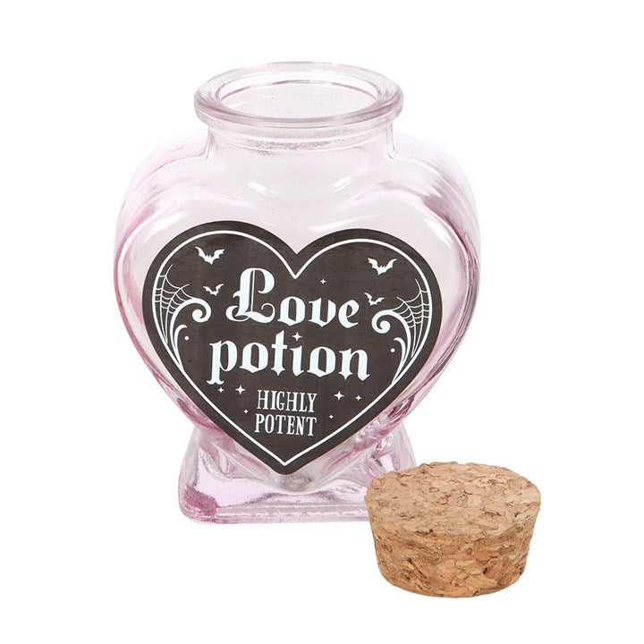 Love Potion Decorative Glass Heart Potion Bottle