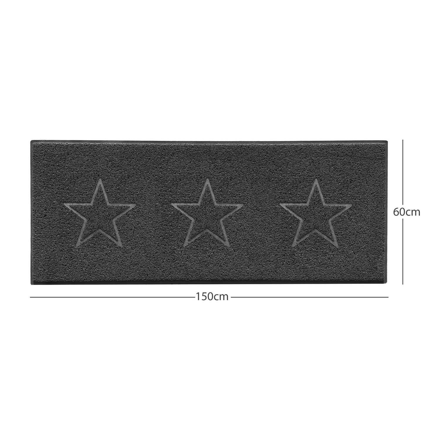 Nicoman Star Embossed Spaghetti Doormat | Indoor & Outdoor | Non-Slip | Machine Washable