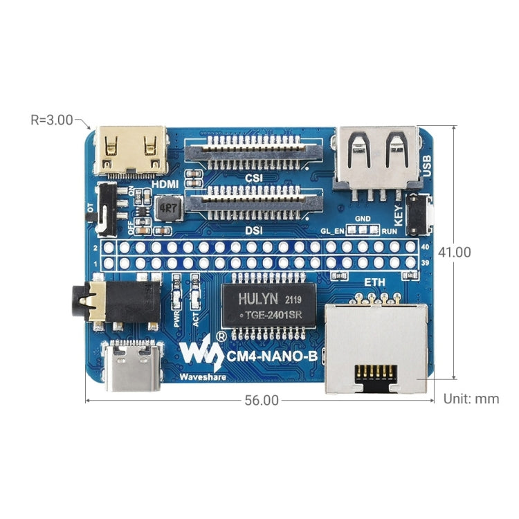 Waveshare Nano Base Board B für Raspberry Pi CM4, Nano Base Board B