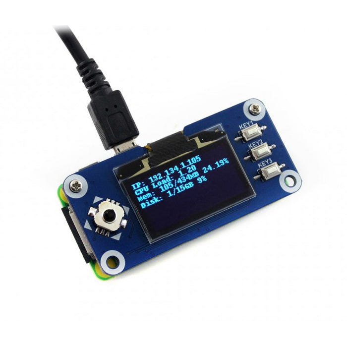 Waveshare 1.3inch OLED Display HAT for Raspberry Pi | 128x64 Blue