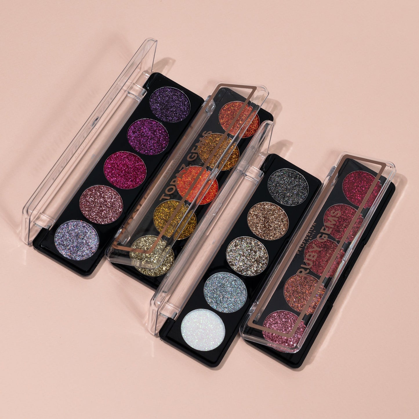 Glitter Gems 5-Shade Pressed Glitter Eyeshadow Palette | Vegan & Cruelty-Free
