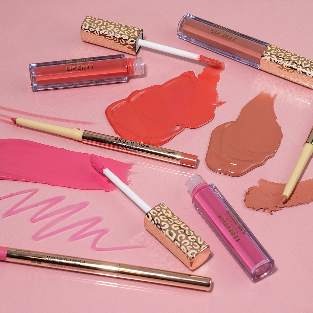 Dúo de brillo labial de alto brillo Lip Envy y delineador de labios satinado | Profusion Cosmetics