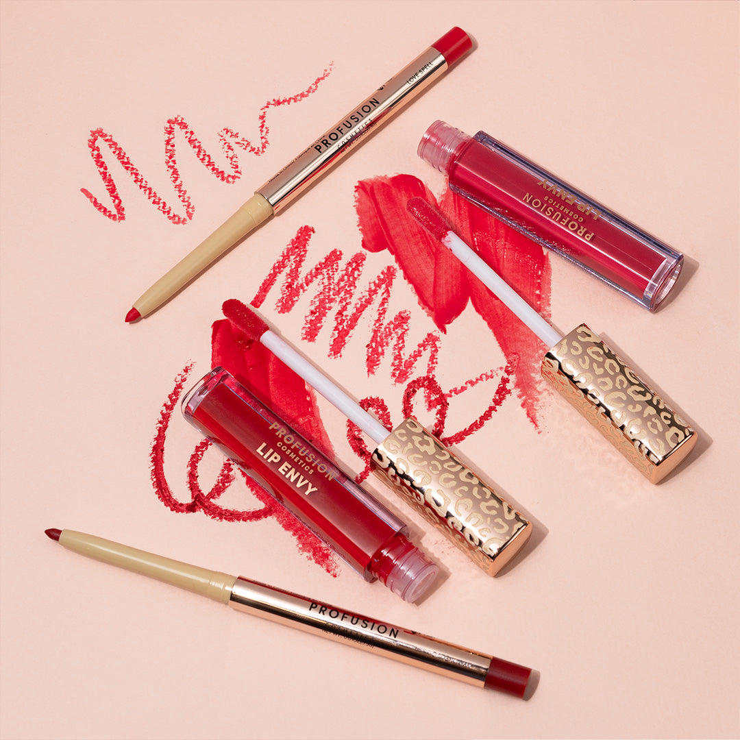 Dúo de brillo labial de alto brillo Lip Envy y delineador de labios satinado | Profusion Cosmetics
