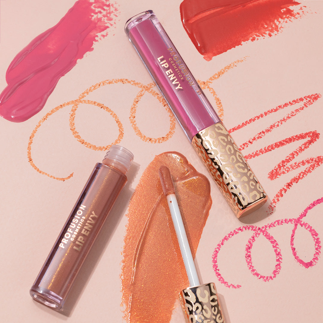 Dúo de brillo labial de alto brillo Lip Envy y delineador de labios satinado | Profusion Cosmetics