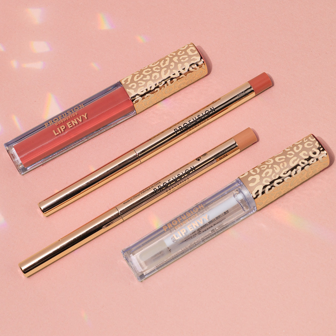 Dúo de brillo labial de alto brillo Lip Envy y delineador de labios satinado | Profusion Cosmetics