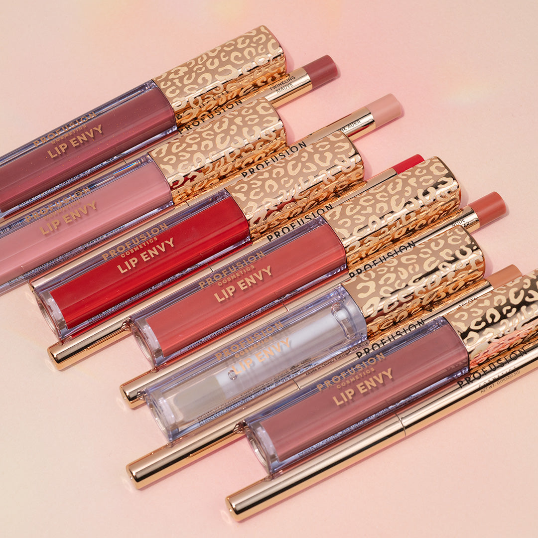 Dúo de brillo labial de alto brillo Lip Envy y delineador de labios satinado | Profusion Cosmetics