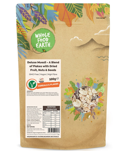 Muesli Deluxe - Una mezcla de copos con frutas secas, nueces y semillas