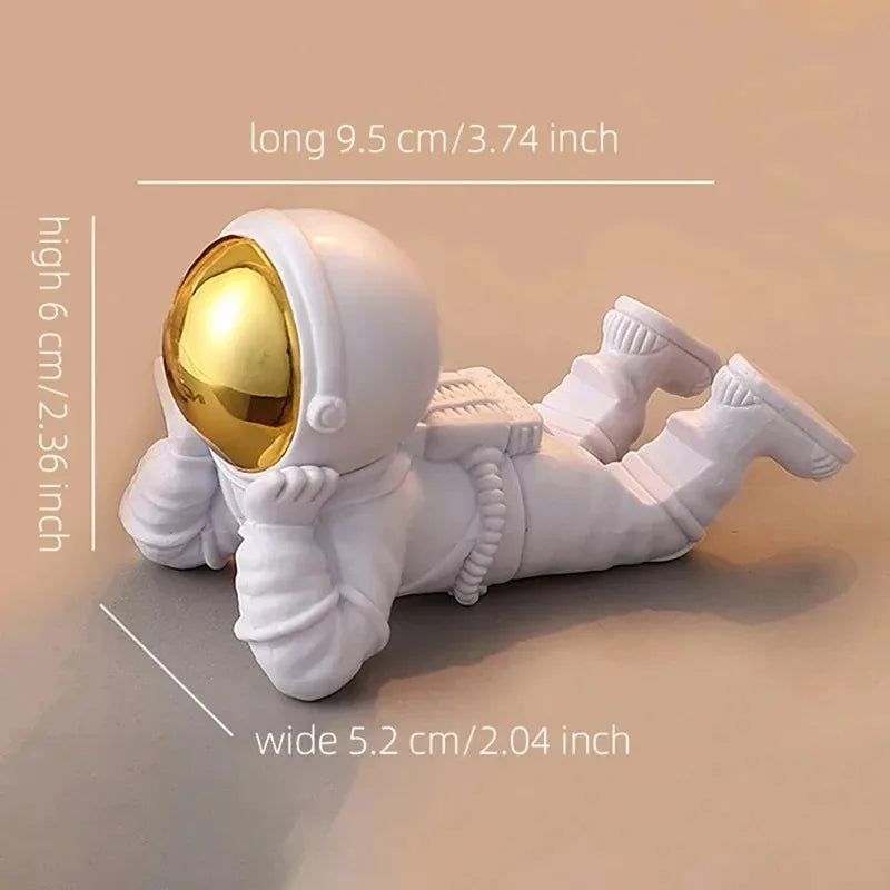 Desktop Astronaut Ornament - Creative Spaceman Statue for Home & Office Mobile Stand
