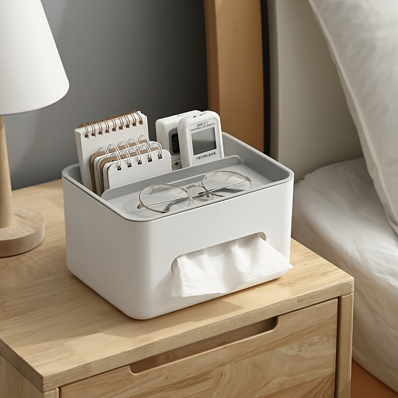 Multifunctional Desktop Storage Box - Tissue Box with Drawer, Desk Storage Rack for Home & Office