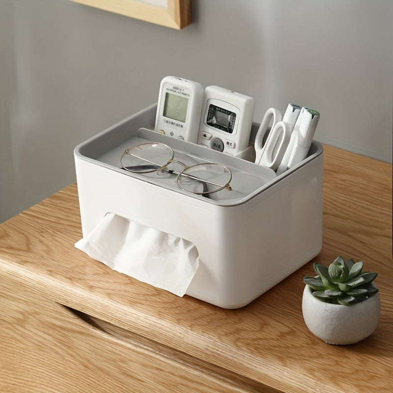 Multifunctional Desktop Storage Box - Tissue Box with Drawer, Desk Storage Rack for Home & Office