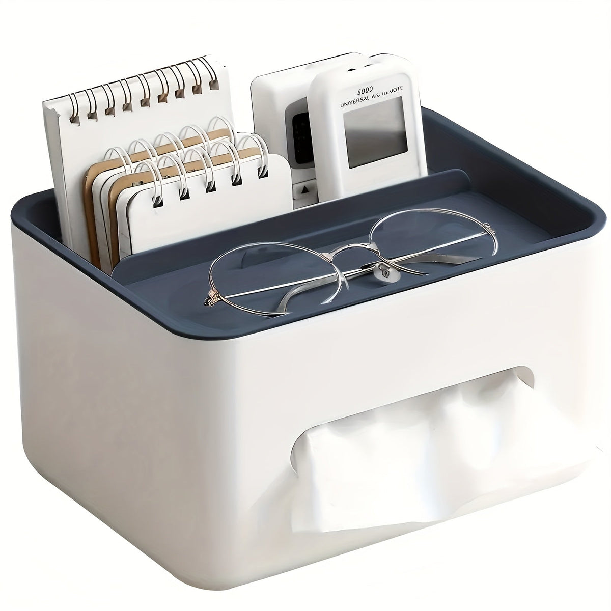 Multifunctional Desktop Storage Box - Tissue Box with Drawer, Desk Storage Rack for Home & Office
