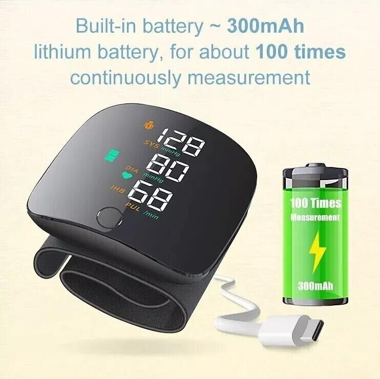 Digital Blood Pressure Monitor Upper Arm Wrist BP Machine LCD Health Monitor
